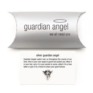 Tales from the earth - silver guardian angel pin charm
