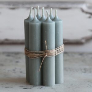 Short dinner candle - French grey