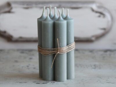 Short dinner candle - French grey
