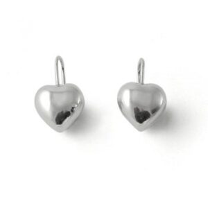 Tales from the Earth - sterling silver love heart hook earrings