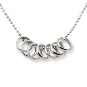 Tales from the Earth - sterling Silver lucky seven rings necklace