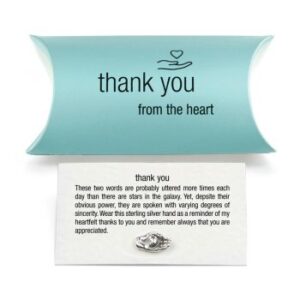 Tales from the Earth - sterling silver thank you pin charm