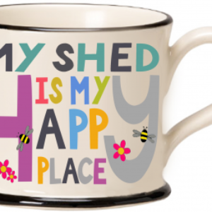 moorland pottery - my shed is my happy place mug