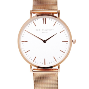 Elie Beaumont-Oxford Large Mesh Rosegold Watch