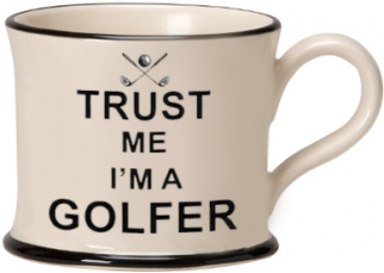 moorland pottery - trust me I'm a golfer mug