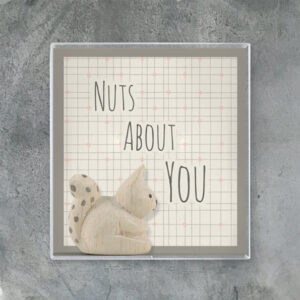 East of India Boxed Squirrel Cream 'Nuts about you'
