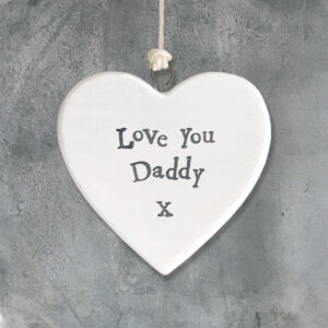 East of India Small Porcelain Heart Love You Daddy