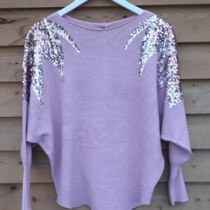 Diverse Pink Jumper with sequin detail