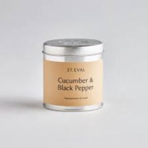 St eval tin candle Cucumber and black pepper