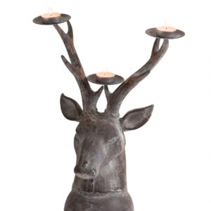 London Ornaments Stag Head Candle Holder