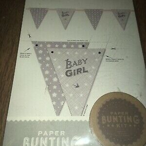 East of India Baby Girl Paper Bunting Kit