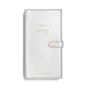 Katie Loxton Silver Travel Wallet 'Forever Exploring'