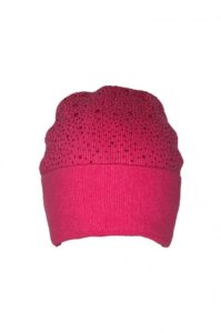 Jayley - Pink Cashmere Hat with Diamante Details