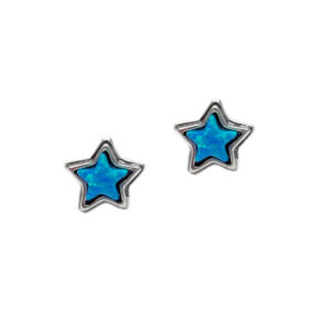 Aviv Silver - Opal Star Stud Earrings
