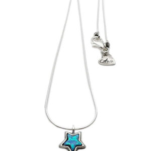 Aviv Silver Opal Star Necklace - Sterling Silver