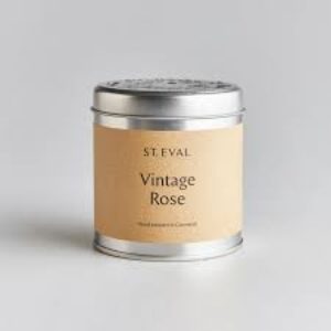 St Eval Vintage Rose Tin Candle