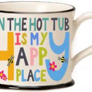 Moorland Pottery Mug 'In The Hot Tub Is My Happy Place'