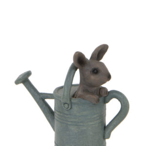 Bunny Watering Can Ornament Blue