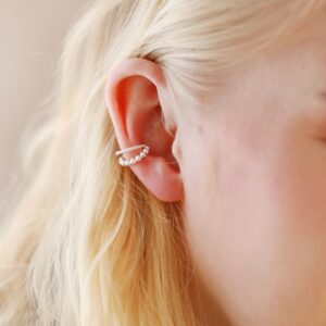 Lisa Angel Layered Dotted Ear Cuff / silver
