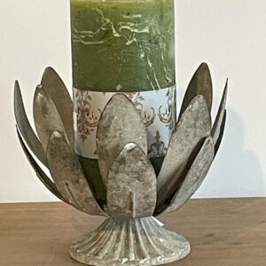 Metal artichoke style candle holder-small