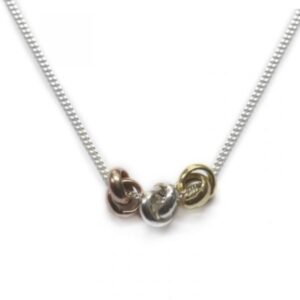 Tales From The Earth 3 Knot Necklace Multi (Sterling Silver)