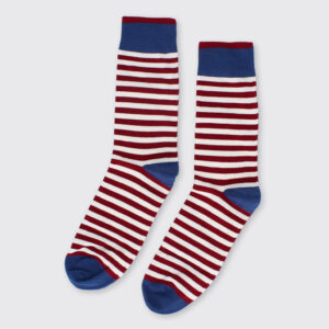 Hector Men's Stripe Socks - Royal Blue/Red