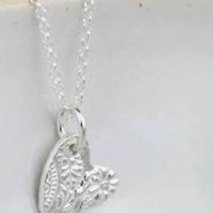 Lucy Kemp silver heart necklace