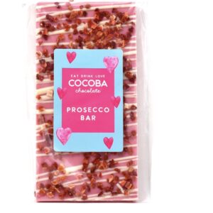 Cocoba prosecco flavoured white chocolate bar