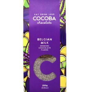 Cocoba Belgian milk drinking chocolate flakes