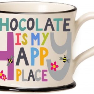 Moorland Pottery Mug 'Chocolate is my happy place’