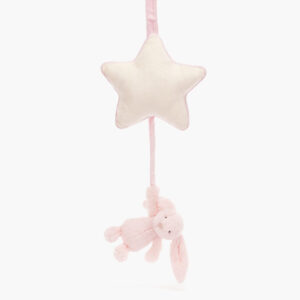 Jellycat Bashful Bunny Pink Star Musical Pull