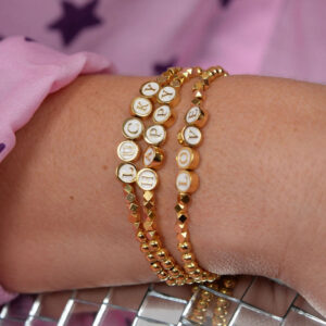My Doris love beaded bracelet in gold