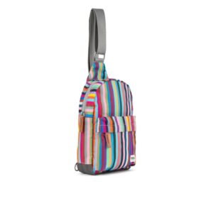 Roka Willesden B Multicolour Striped Crossbody Bag