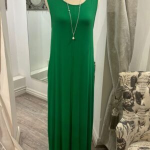 Classic Green Sleeveless Dress