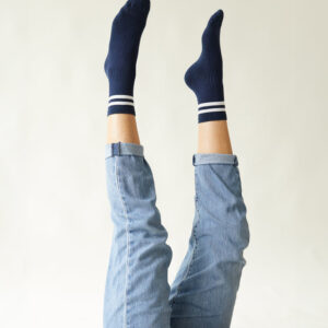 Chalk Bamboo Ankle Sock /Navy