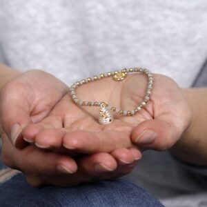 Pom Honey Bee and Beehive Beaded Bracelet