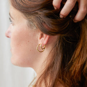 Chalk 10mm Gold Plated Hoop Earrings