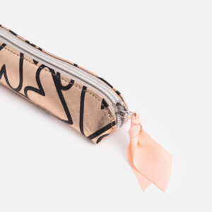 Caroline Gardner Rose Gold Hearts Slim Pencil Case