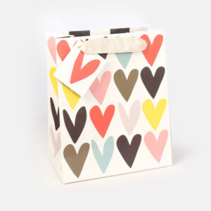 Caroline Gardner Medium Jumbled Hearts Gift Bag