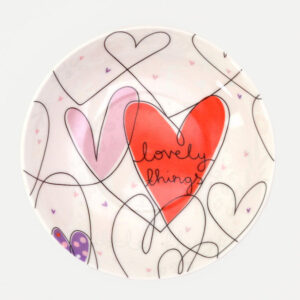 Small Trinket Dish Hearts " Lovely Things"