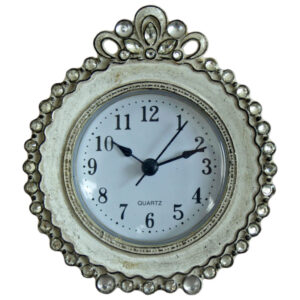 Jewel Edged Round Clock