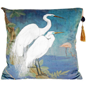 STORK CUSHION COVER (45*45cm) SINGLE TASSEL