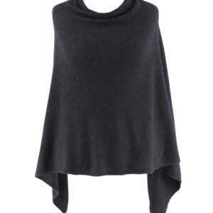 Classic Cashmere Blend Poncho/ Anthracite