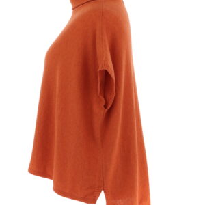 Classic Cashmere Blend Tunic/Burnt Orange