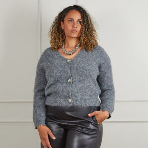 Chalk Joan Cardigan/Charcoal