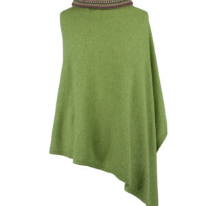 Classic Cashmere Blend Poncho/Verdant Green