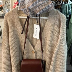 Mohair Blend Cardi/ Light Camel