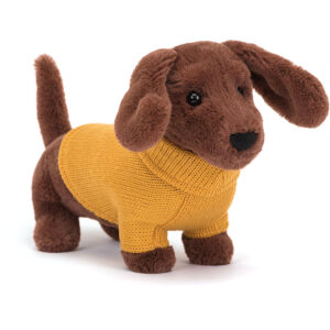 Jellycat Sweater Sausage Dog /Yellow Jumper