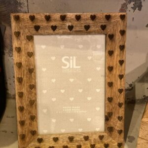 Wooden Frame with Heart Design