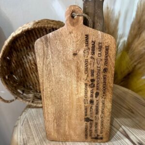 Wooden cheese serving board